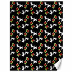 Lamb Pattern Black Canvas 36  X 48  by snowwhitegirl