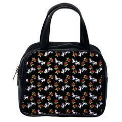 Lamb Pattern Black Classic Handbag (one Side) by snowwhitegirl