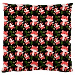 Fox And Trees Pattern Large Cushion Case (two Sides) by snowwhitegirl