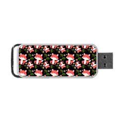 Fox And Trees Pattern Portable Usb Flash (one Side) by snowwhitegirl