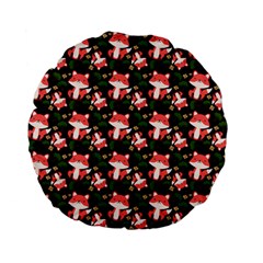 Fox And Trees Pattern Standard 15  Premium Flano Round Cushions by snowwhitegirl