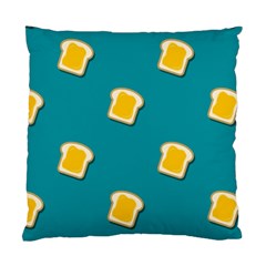 Toast With Cheese Funny Retro Pattern Turquoise Green Background Standard Cushion Case (one Side) by genx