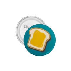 Toast With Cheese Funny Retro Pattern Turquoise Green Background 1 75  Buttons by genx