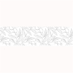 Organic Olive Leaves Pattern Hand Drawn Black And White Large Bar Mats by genx