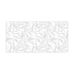 Organic Olive Leaves Pattern Hand Drawn Black And White Yoga Headband by genx