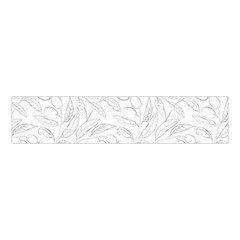 Organic Olive Leaves Pattern Hand Drawn Black And White Velvet Scrunchie by genx