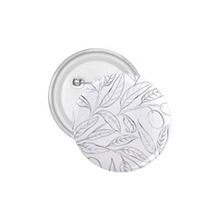 Organic Olive Leaves Pattern Hand Drawn Black And White 1 75  Buttons by genx