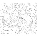 Organic Olive Leaves Pattern Hand drawn Black and white Deluxe Canvas 14  x 11  (Stretched) 14  x 11  x 1.5  Stretched Canvas