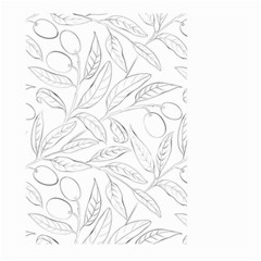 Organic Olive Leaves Pattern Hand Drawn Black And White Large Garden Flag (two Sides) by genx