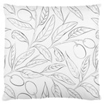 Organic Olive Leaves Pattern Hand drawn Black and white Standard Flano Cushion Case (One Side) Front