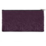 Organic Olive Leaves Pattern Hand drawn Purple Red Wine Pencil Cases Back