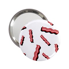 Funny Bacon Slices Pattern Infidel Red Meat 2 25  Handbag Mirror by genx