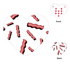 Funny Bacon Slices Pattern Infidel Red Meat Playing Cards (heart) by genx