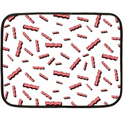 Funny Bacon Slices Pattern Infidel Red Meat Double Sided Fleece Blanket (mini)  by genx