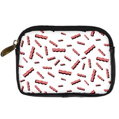 Funny Bacon Slices Pattern Infidel Red Meat Digital Camera Leather Case by genx