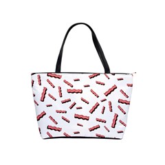 Funny Bacon Slices Pattern Infidel Red Meat Classic Shoulder Handbag by genx