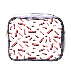 Funny Bacon Slices Pattern Infidel Red Meat Mini Toiletries Bag (one Side) by genx