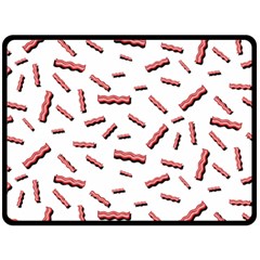 Funny Bacon Slices Pattern Infidel Red Meat Double Sided Fleece Blanket (large)  by genx