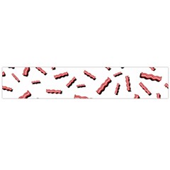 Funny Bacon Slices Pattern Infidel Red Meat Large Flano Scarf  by genx