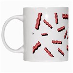 Funny Bacon Slices Pattern infidel red meat White Mug Left