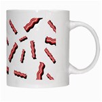 Funny Bacon Slices Pattern infidel red meat White Mug Right