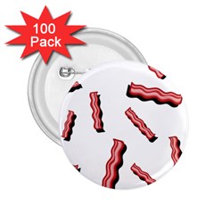 Funny Bacon Slices Pattern Infidel Red Meat 2 25  Button (100 Pack) by genx