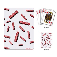 Funny Bacon Slices Pattern Infidel Red Meat Playing Cards Single Design by genx