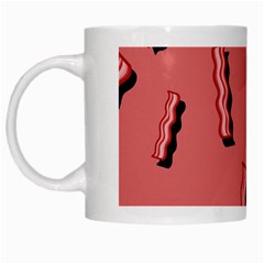 Funny Bacon Slices Pattern Infidel Vintage Red Meat Background  White Mugs by genx