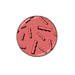 Funny Bacon Slices Pattern Infidel Vintage Red Meat Background  Hat Clip Ball Marker (4 Pack) by genx