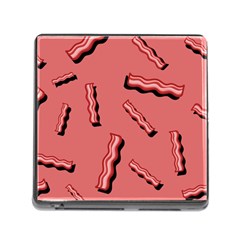 Funny Bacon Slices Pattern Infidel Vintage Red Meat Background  Memory Card Reader (square 5 Slot) by genx