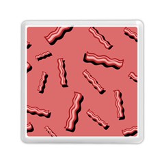 Funny Bacon Slices Pattern Infidel Vintage Red Meat Background  Memory Card Reader (square) by genx