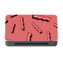 Funny Bacon Slices Pattern Infidel Vintage Red Meat Background  Memory Card Reader With Cf by genx