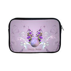 Happy Easter, Easter Egg With Flowers In Soft Violet Colors Apple Ipad Mini Zipper Cases by FantasyWorld7