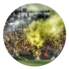 Columbus Crew Crowd, Mapfe Stadium Magnet 5  (round) by Riverwoman