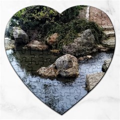 Garden Of The Phoenix Jigsaw Puzzle (heart) by Riverwoman