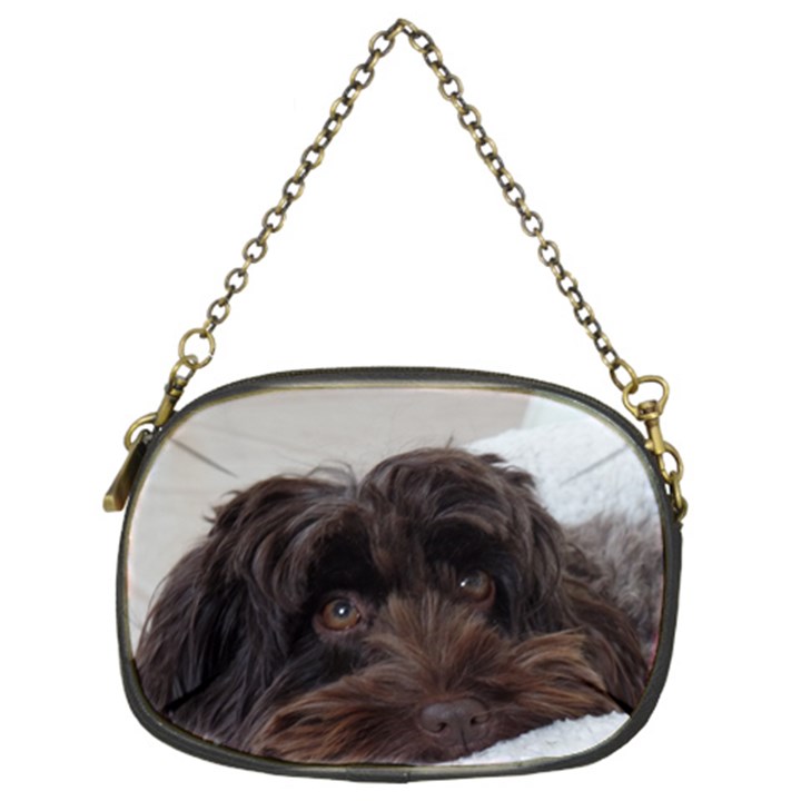 Laying In Dog Bed Chain Purse (Two Sides)