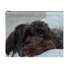 Laying In Dog Bed Cosmetic Bag (xl) by pauchesstore