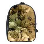 Wonderful Floral Design With Butterflies School Bag (XL) Front