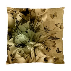 Wonderful Floral Design With Butterflies Standard Cushion Case (two Sides) by FantasyWorld7