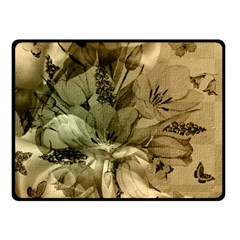 Wonderful Floral Design With Butterflies Double Sided Fleece Blanket (small)  by FantasyWorld7