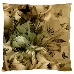 Wonderful Floral Design With Butterflies Standard Flano Cushion Case (two Sides) by FantasyWorld7