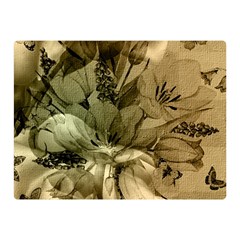 Wonderful Floral Design With Butterflies Double Sided Flano Blanket (mini)  by FantasyWorld7