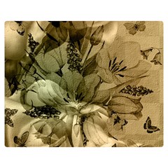 Wonderful Floral Design With Butterflies Double Sided Flano Blanket (medium)  by FantasyWorld7