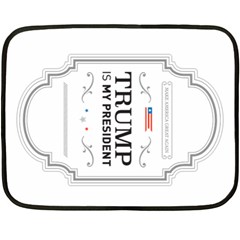 Trump Is My President Maga Label Beer Style Vintage Fleece Blanket (mini) by snek