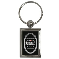 Trump Is My President Maga Label Beer Style Vintage Key Chains (rectangle)  by snek