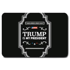 Trump Is My President Maga Label Beer Style Vintage Large Doormat  by snek