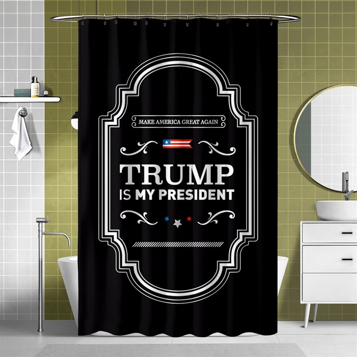 Trump is My President MAGA Label Beer Style Vintage Shower Curtain 48  x 72  (Small) 