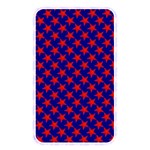 Red Stars Pattern On Blue Memory Card Reader (Rectangular) Front