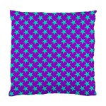 Turquoise Stars Pattern On Purple Standard Cushion Case (One Side) Front