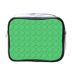 Clover Quatrefoil Pattern Mini Toiletries Bag (one Side) by emilyzragz